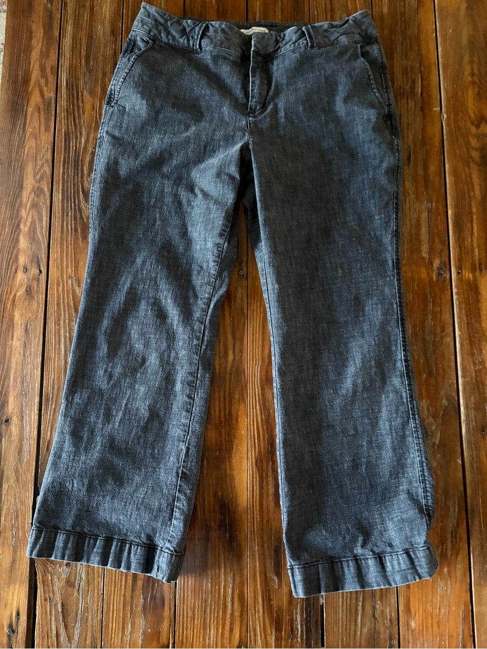 Coldwater Creek Dark Slate Gray Straight-Leg Trousers